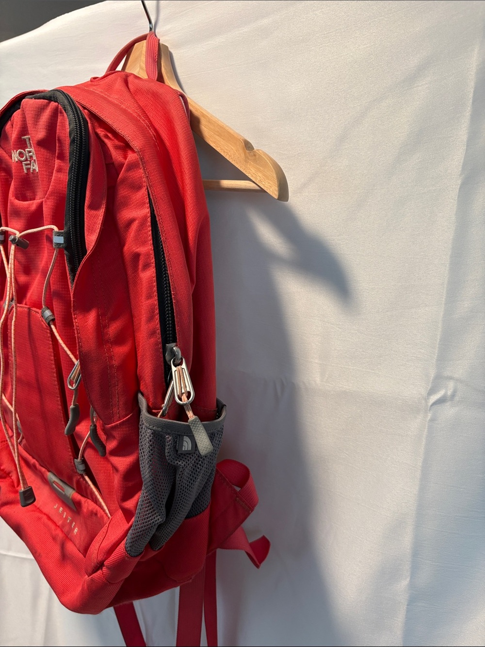 The North Face Red Daypack Backpack with Front Bungee - Picture 4 of 8
